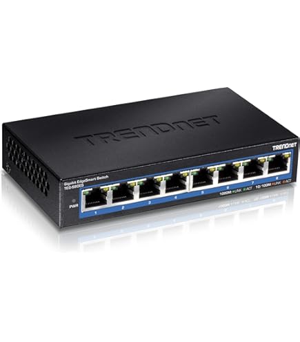 Amazon.com: TRENDnet 8-Port Gigabit EdgeSmart PoE+ Switch, 8